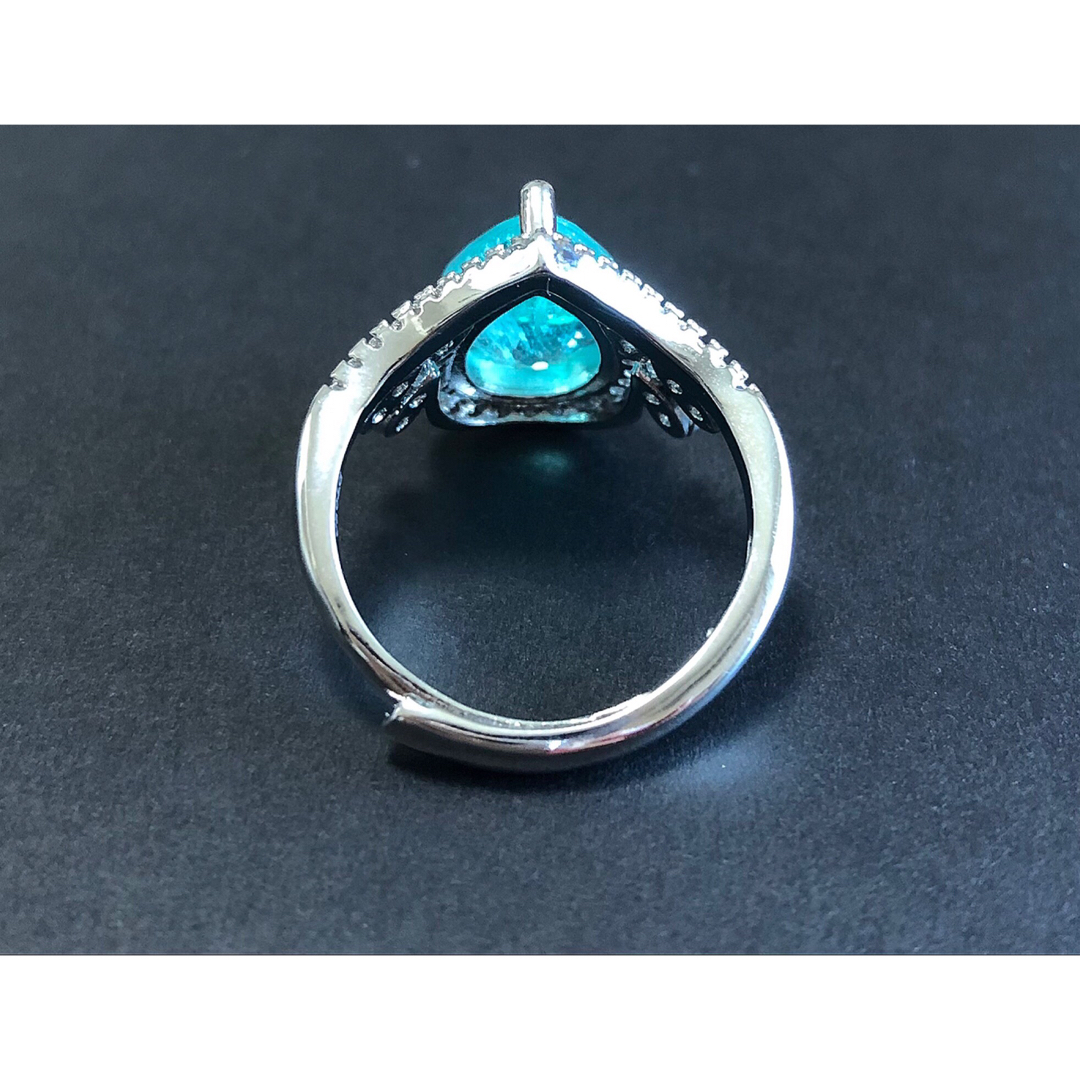 新品 sonaダイヤモンド シルバー リング パライバトルマリン ドロップ 指輪 レディースのアクセサリー(リング(指輪))の商品写真