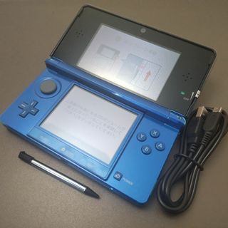 ニンテンドー3DS(ニンテンドー3DS)の安心の整備済み！◆任天堂3DS 中古本体◆コバルトブルー◆64(携帯用ゲーム機本体)