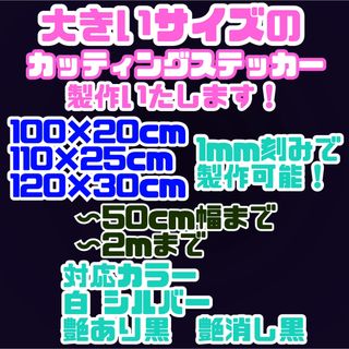 大きいサイズのカッティングステッカー製作します チーム 営業車 店舗用 バナー(車外アクセサリ)