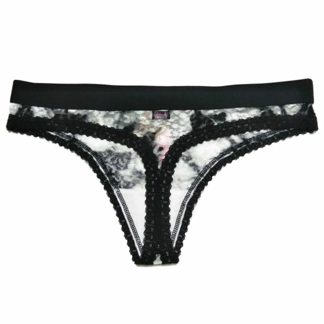 Victoria's Secret(ヴィクトリアズシークレット)のVICTORIA'S SECRET レースソング タイダイ XS Tバック 黒 レディースの下着/アンダーウェア(ショーツ)の商品写真