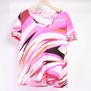 エミリオプッチ(EMILIO PUCCI)のEMILIO PUCCI エミリオプッチ　トップス　半袖　ピンク　XS(Tシャツ(半袖/袖なし))