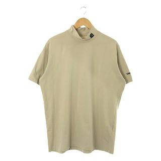 TANGRAM / タングラム | ロゴプリント モックネックTシャツ | XL | ベージュ | メンズ(Tシャツ/カットソー(半袖/袖なし))
