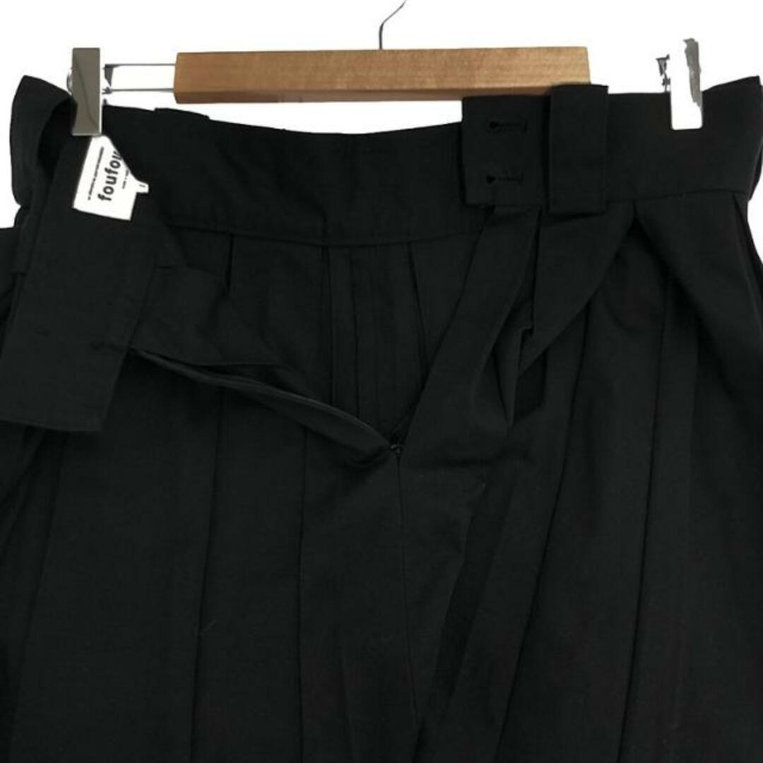 foufou / フーフー | super tuck long skirt スーパータックロングスカート | 1 | ブラック | レディース レディースのスカート(ロングスカート)の商品写真