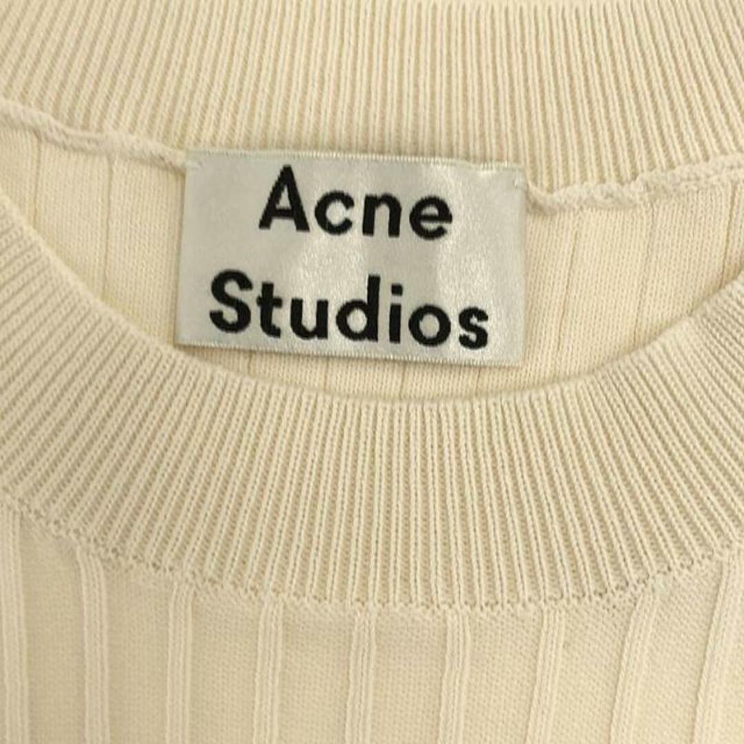 Acne Studios / アクネストゥディオズ | リブ クルーネックニット | S | ホワイト | レディース レディースのトップス(ニット/セーター)の商品写真