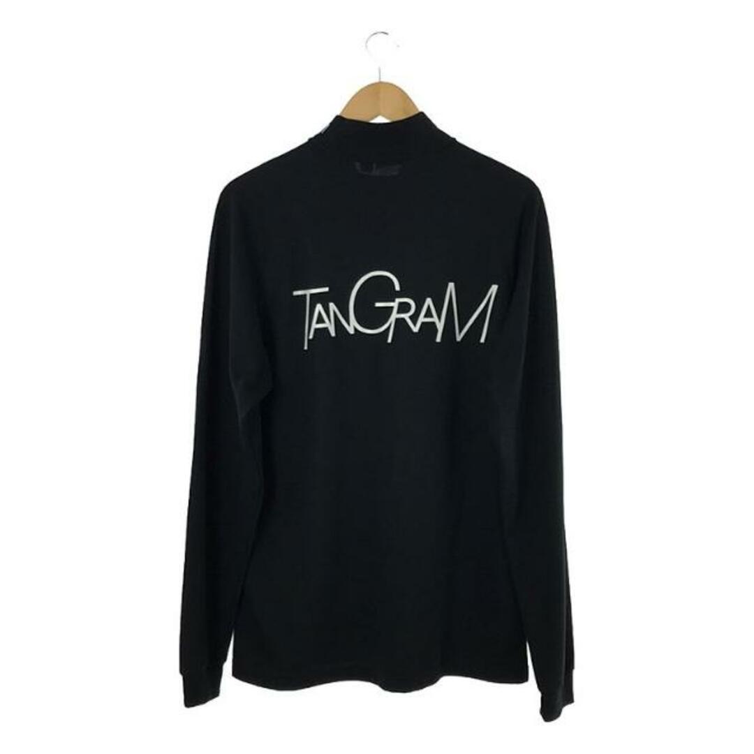 TANGRAM / タングラム | ロゴプリント モックネック ロングスリーブTシャツ | L | ブラック | メンズ メンズのトップス(Tシャツ/カットソー(七分/長袖))の商品写真