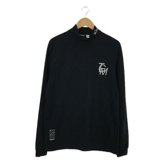 TANGRAM / タングラム | ロゴプリント モックネック ロングスリーブTシャツ | L | ブラック | メンズ(Tシャツ/カットソー(七分/長袖))