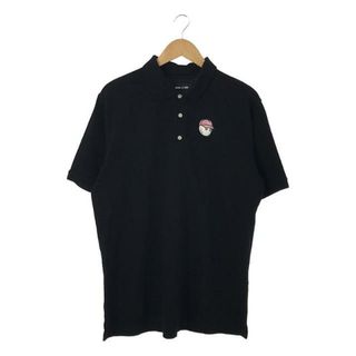 WIND AND SEA - WIND AND SEA / ウィンダンシ― | × MALBON GOLF マルボンゴルフコラボ ロゴワッペン 刺しゅう 半袖ポロシャツ | XL | ブラック | メンズ