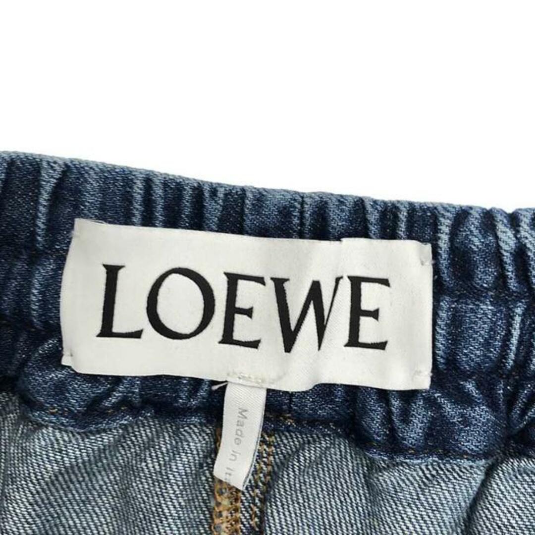 LOEWE(ロエベ)のLOEWE / ロエベ | アナグラム ドローストリング ワイド イージー デニムパンツ / S359Y11X41 | XS | インディゴ | レディース レディースのパンツ(その他)の商品写真