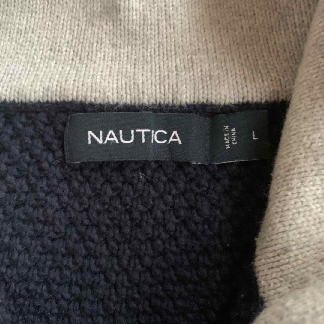 NAUTICA(ノーティカ)のnautica ノーティカ　コットン　ハーフジップ　セーター　ニット　サイズL メンズのトップス(ニット/セーター)の商品写真