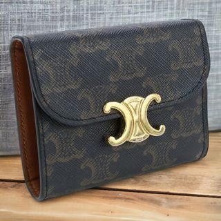 セリーヌ(celine)のセリーヌ CELINE 三折財布小銭入付き レディース 10D78 2CQH 04LU トリオンフキャンバス スモールウォレット(財布)