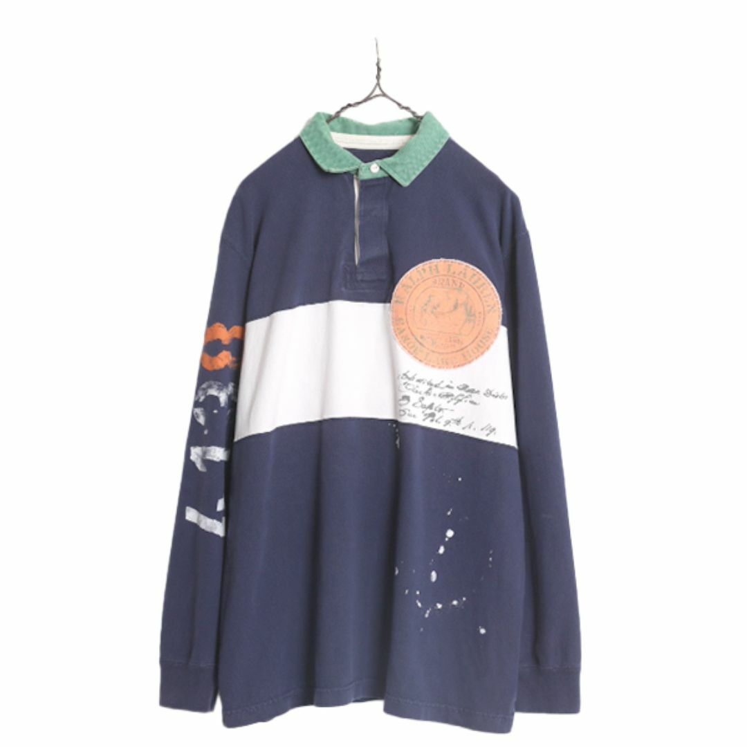 00s ポロ ラルフローレン 長袖 ラガー シャツ メンズ L 古着 00s ポロ ラルフローレン 長袖 ラガー シャツ メンズ L 古着