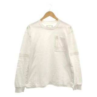 サカイ(sacai)のsacai / サカイ | 2023AW | Cotton Jersey L/S T-Shirt / サイドスリット レイヤードスリーブ カットソー | 1 | ホワイト | メンズ(Tシャツ/カットソー(七分/長袖))