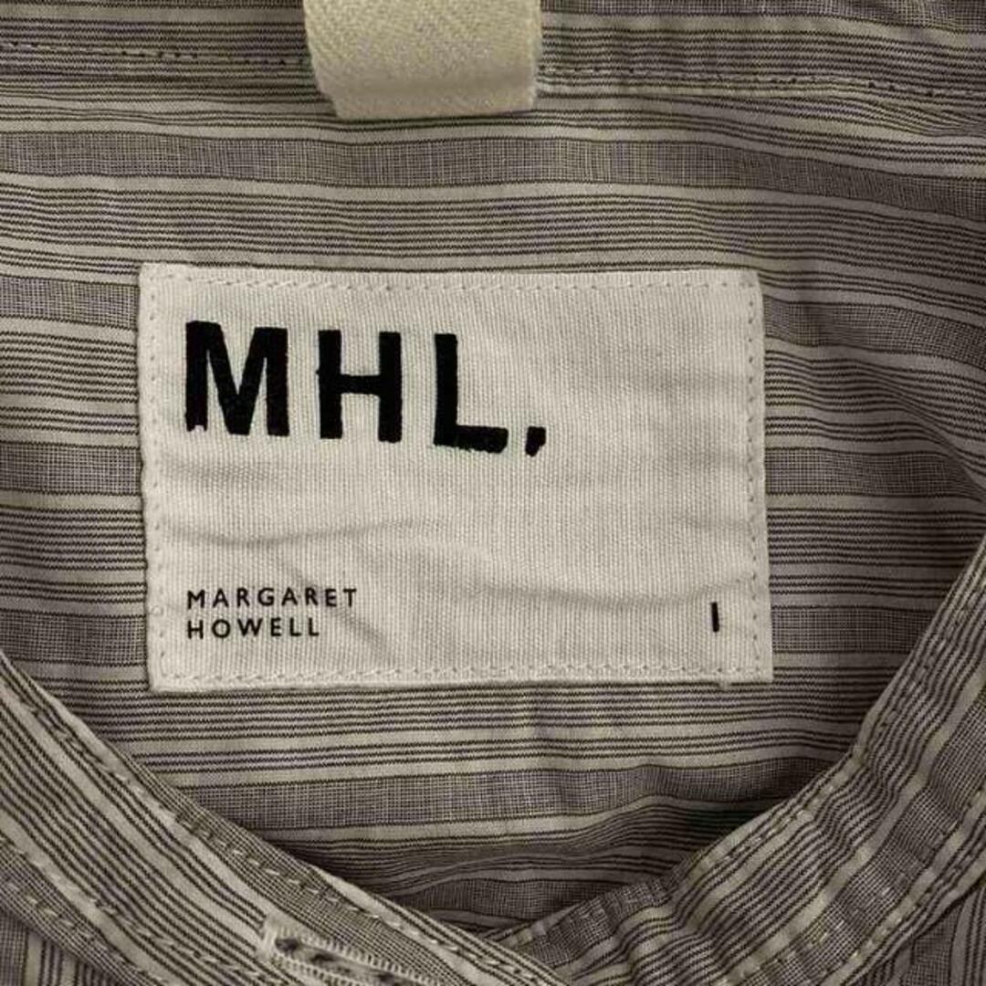 MHL. / エムエイチエルマーガレットハウエル | 2022SS | コットン パジャマストライプ プルオーバーシャツ | 1 | グレー | レディース レディースのトップス(シャツ/ブラウス(長袖/七分))の商品写真