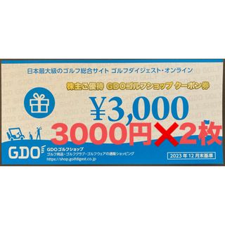 GDO 株主優待 ゴルフショップクーポン 6000円分(ショッピング)