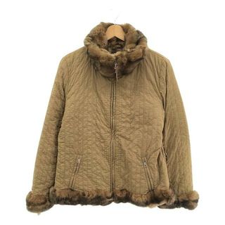 Max Mara / マックスマーラ | ファーダブルジップ ダウンジャケット | 44 | ベージュ | レディース