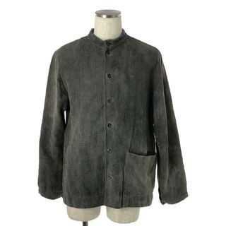 【美品】  BIEK VERSTAPPEN / ビークファースタッぺン | Stone Washed Stand Collar Jacket / スタンドカラーリネンジャケット / カバーオール | M | STEELE | メンズ(その他)