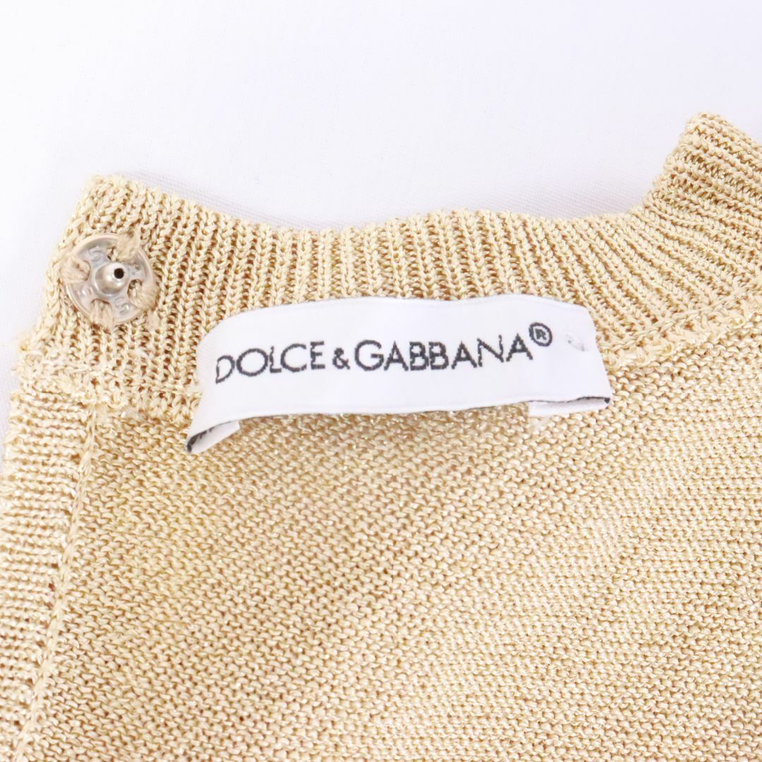 DOLCE&GABBANA(ドルチェアンドガッバーナ)のDolce&Gabbana　ドルチェアンドガッバーナ　ドルガバ　トップス　長袖　キッズ　金　9/10　XS キッズ/ベビー/マタニティのキッズ服女の子用(90cm~)(Tシャツ/カットソー)の商品写真