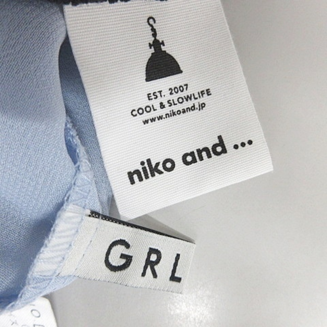 GRL(グレイル)のグレイル ニコアンド シャツ スカート 2枚セット 長袖 青 黒 F 3 レディースのトップス(カットソー(長袖/七分))の商品写真