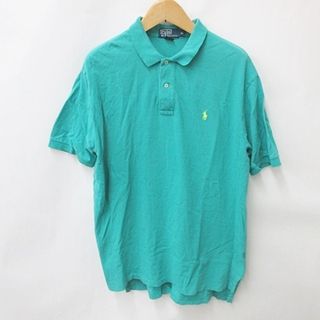 ポロラルフローレン(POLO RALPH LAUREN)のポロ バイ ラルフローレン ポロシャツ 半袖 ロゴ 綿 緑 グリーン XL(ポロシャツ)