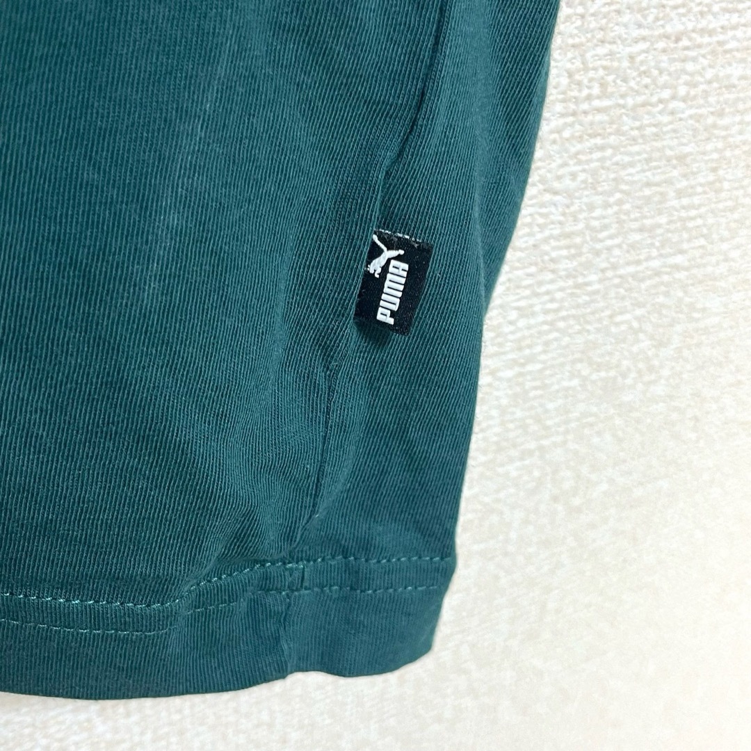 PUMA(プーマ)のPUMA プーマ Tシャツ 半袖 グリーン でかロゴ メンズのトップス(Tシャツ/カットソー(半袖/袖なし))の商品写真