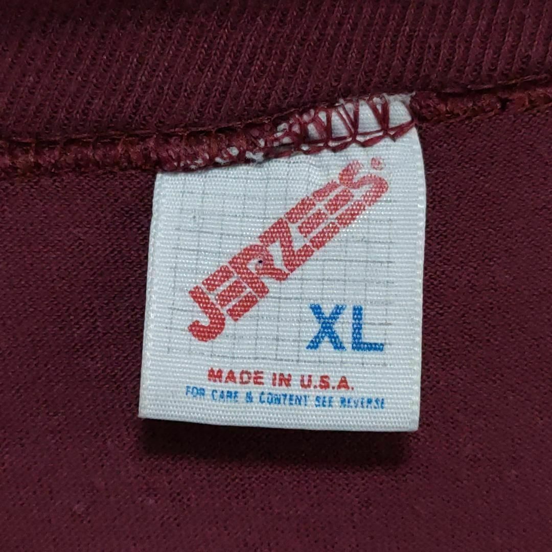 【515】80sUSA製　ジャージーズ　ヴィンテージシングルステッチTシャツ古着 メンズのトップス(Tシャツ/カットソー(半袖/袖なし))の商品写真