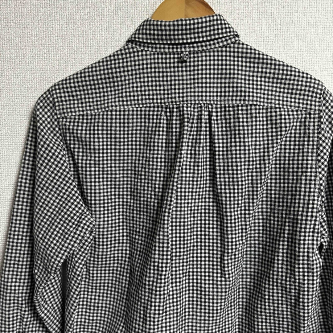 【人気】millot マイヨ　ギンガムチェックシャツ　0 サイズホワイトブラック レディースのトップス(シャツ/ブラウス(長袖/七分))の商品写真