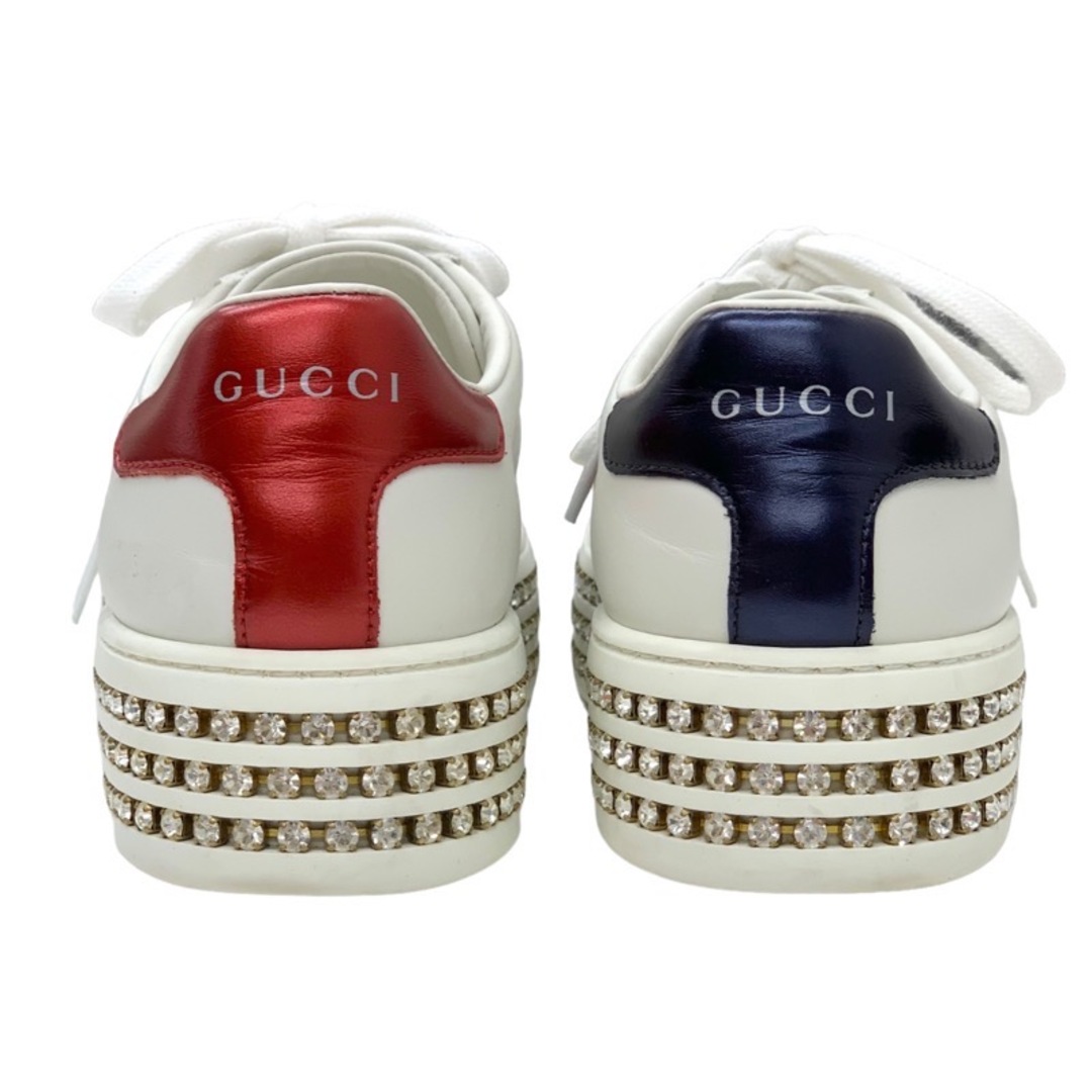 Gucci(グッチ)のグッチ GUCCI エース スニーカー 靴 シューズ レザー ホワイト レッド ネイビー bee ビジュー ラインストーン レディースの靴/シューズ(スニーカー)の商品写真