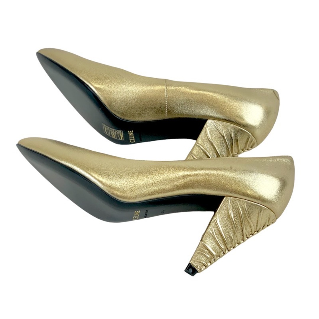 celine(セリーヌ)のセリーヌ CELINE パンプス 靴 シューズ レザー ゴールド 未使用 レディースの靴/シューズ(ハイヒール/パンプス)の商品写真