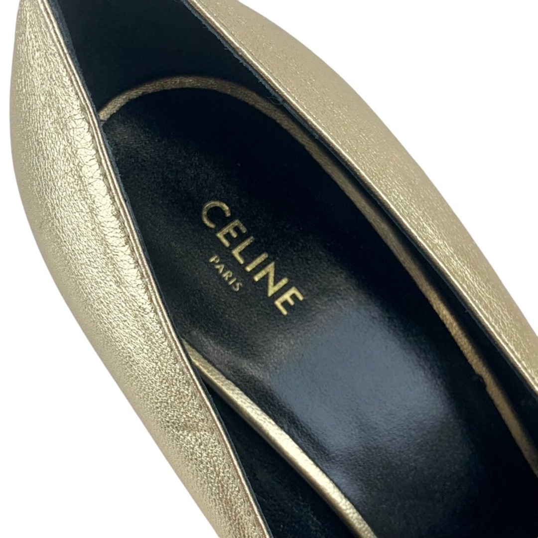 celine(セリーヌ)のセリーヌ CELINE パンプス 靴 シューズ レザー ゴールド 未使用 レディースの靴/シューズ(ハイヒール/パンプス)の商品写真