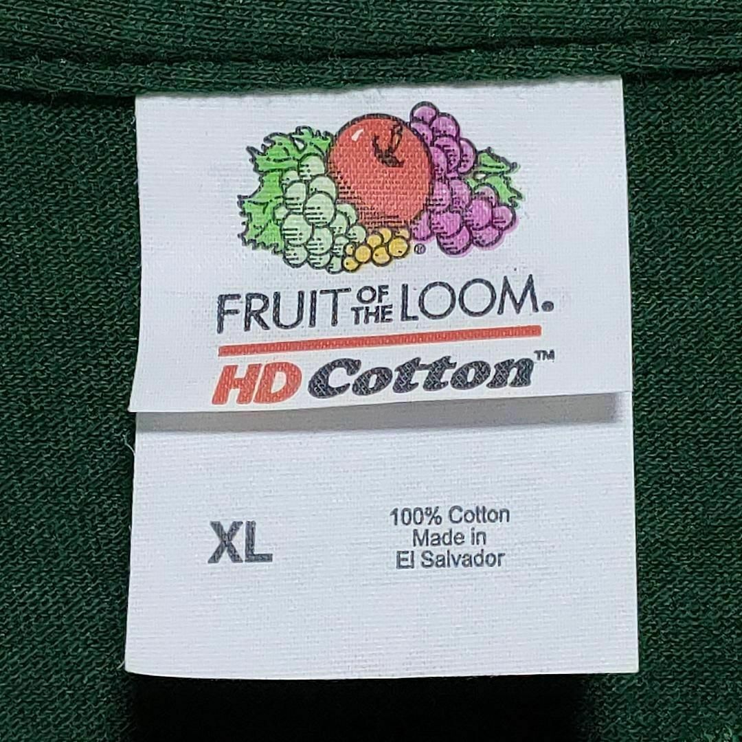 【519】フルーツオブザルーム　Tシャツ　古着　オールド XLゆるダボ　グリーン メンズのトップス(Tシャツ/カットソー(半袖/袖なし))の商品写真
