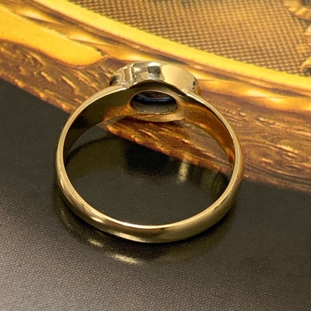 750 サファイア　ダイヤモンド　K18YG ダイヤモンド　リング レディースのアクセサリー(リング(指輪))の商品写真