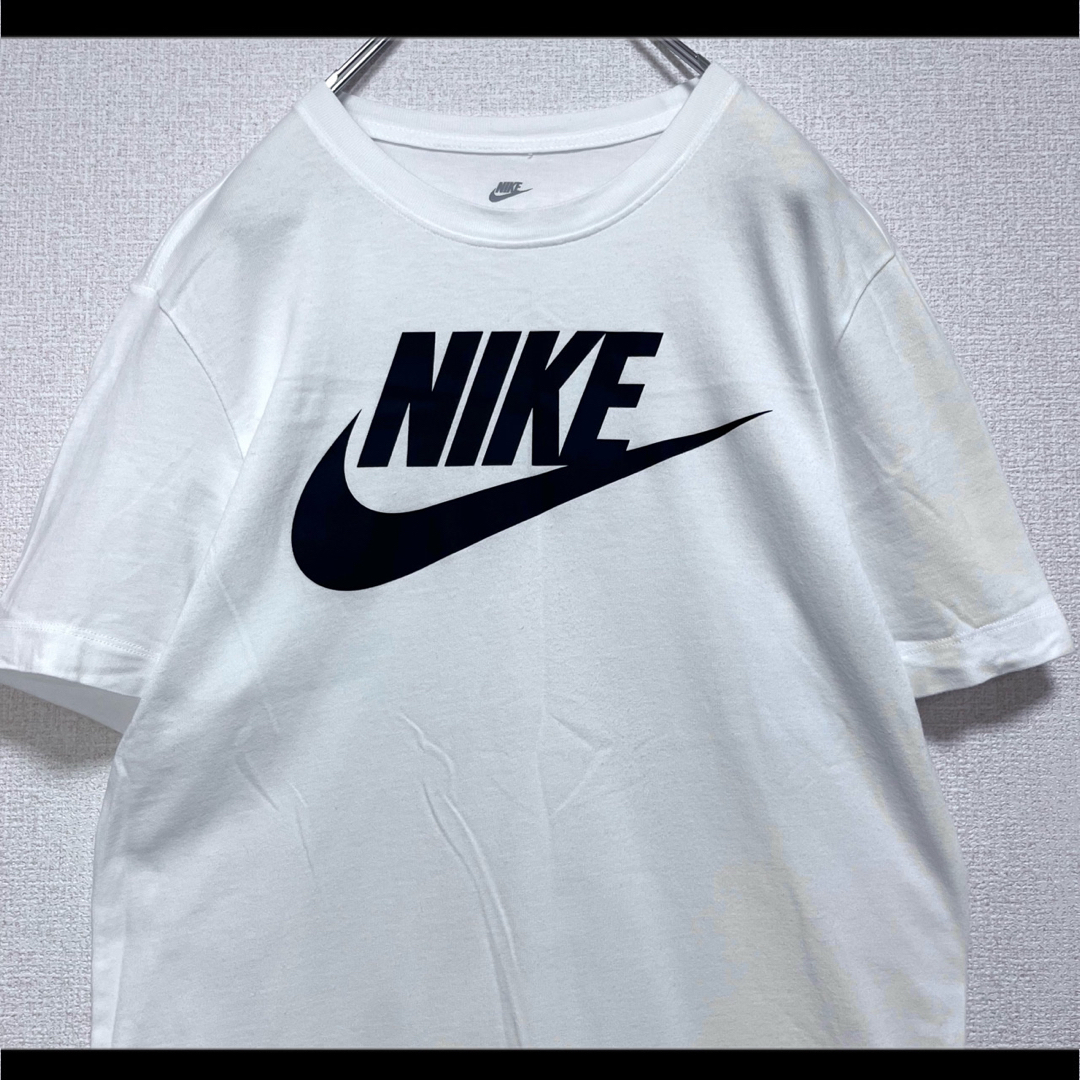 NIKE(ナイキ)のNIKE ナイキ Tシャツ 半袖 ホワイト 白 でかロゴ スウッシュ M メンズのトップス(Tシャツ/カットソー(半袖/袖なし))の商品写真