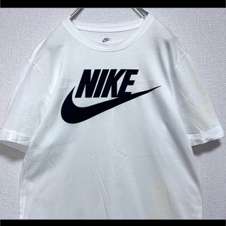 ナイキ(NIKE)のNIKE ナイキ Tシャツ 半袖 ホワイト 白 でかロゴ スウッシュ M(Tシャツ/カットソー(半袖/袖なし))