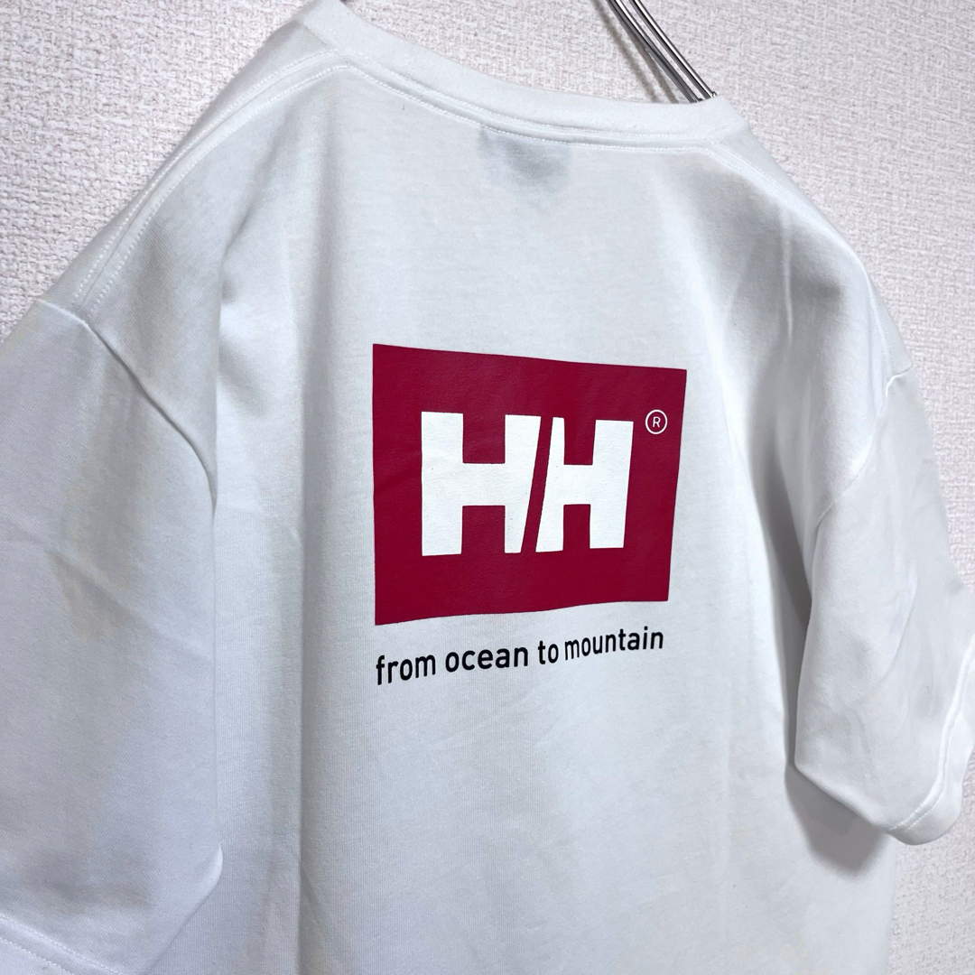 HELLY HANSEN(ヘリーハンセン)のHELLY HANSEN Tシャツ 半袖 ホワイト 背面ロゴ M メンズのトップス(Tシャツ/カットソー(半袖/袖なし))の商品写真