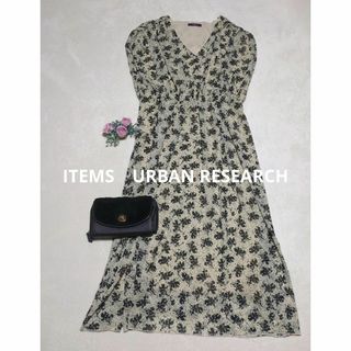 URBAN RESEARCH - ITEMS　URBAN RESEARCH　プリントギャザーワンピース