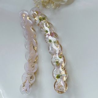 カーブ✿︎ダブルヘアクリップ(バレッタ/ヘアクリップ)