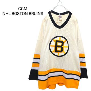 シーシーエム(CCM)の【CCM】USA製 NHL BOSTON BRUINS ゲームシャツ A1866(Tシャツ/カットソー(七分/長袖))