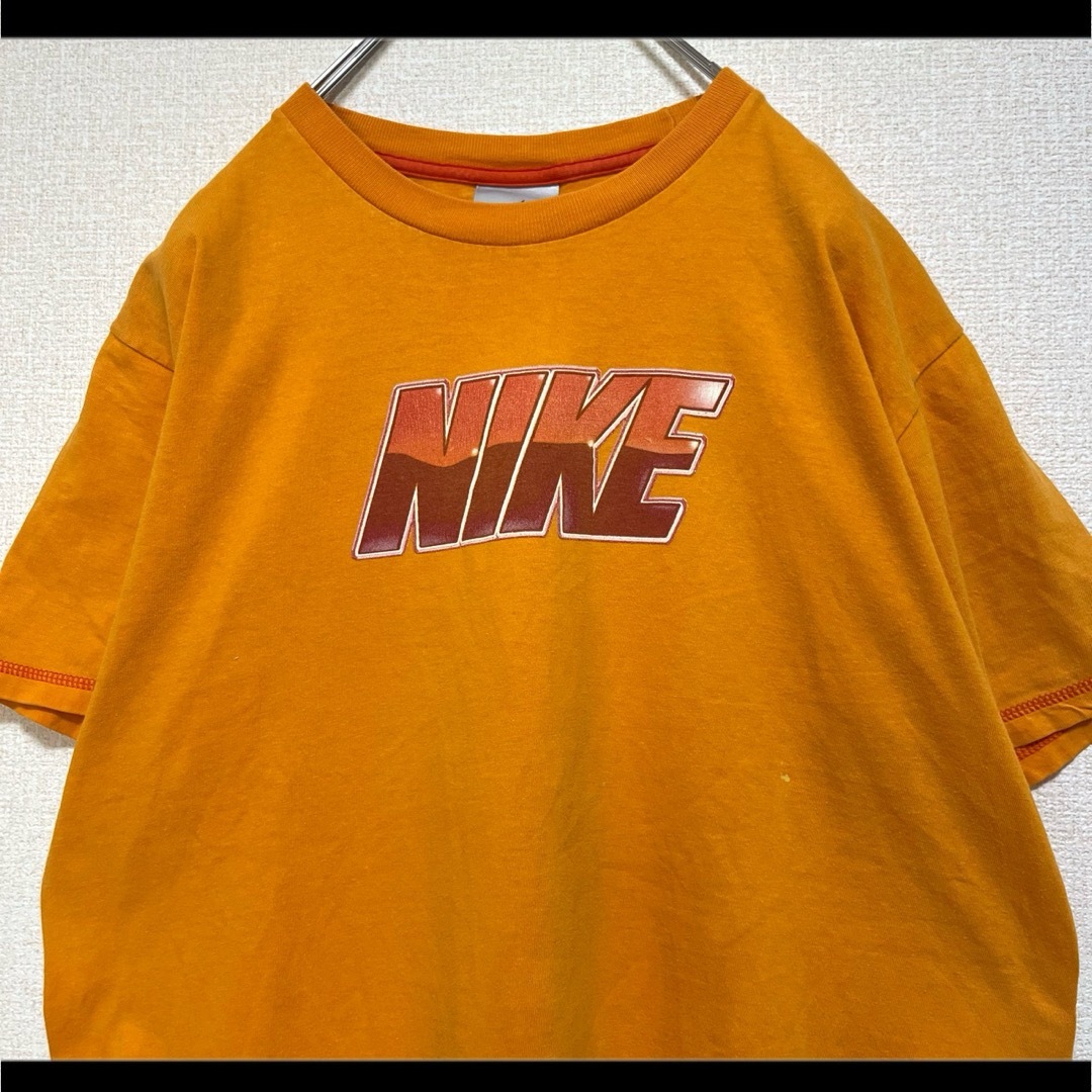 NIKE(ナイキ)のNIKE ナイキ Tシャツ 半袖 イエロー オレンジ 両面ロゴ M メンズのトップス(Tシャツ/カットソー(半袖/袖なし))の商品写真