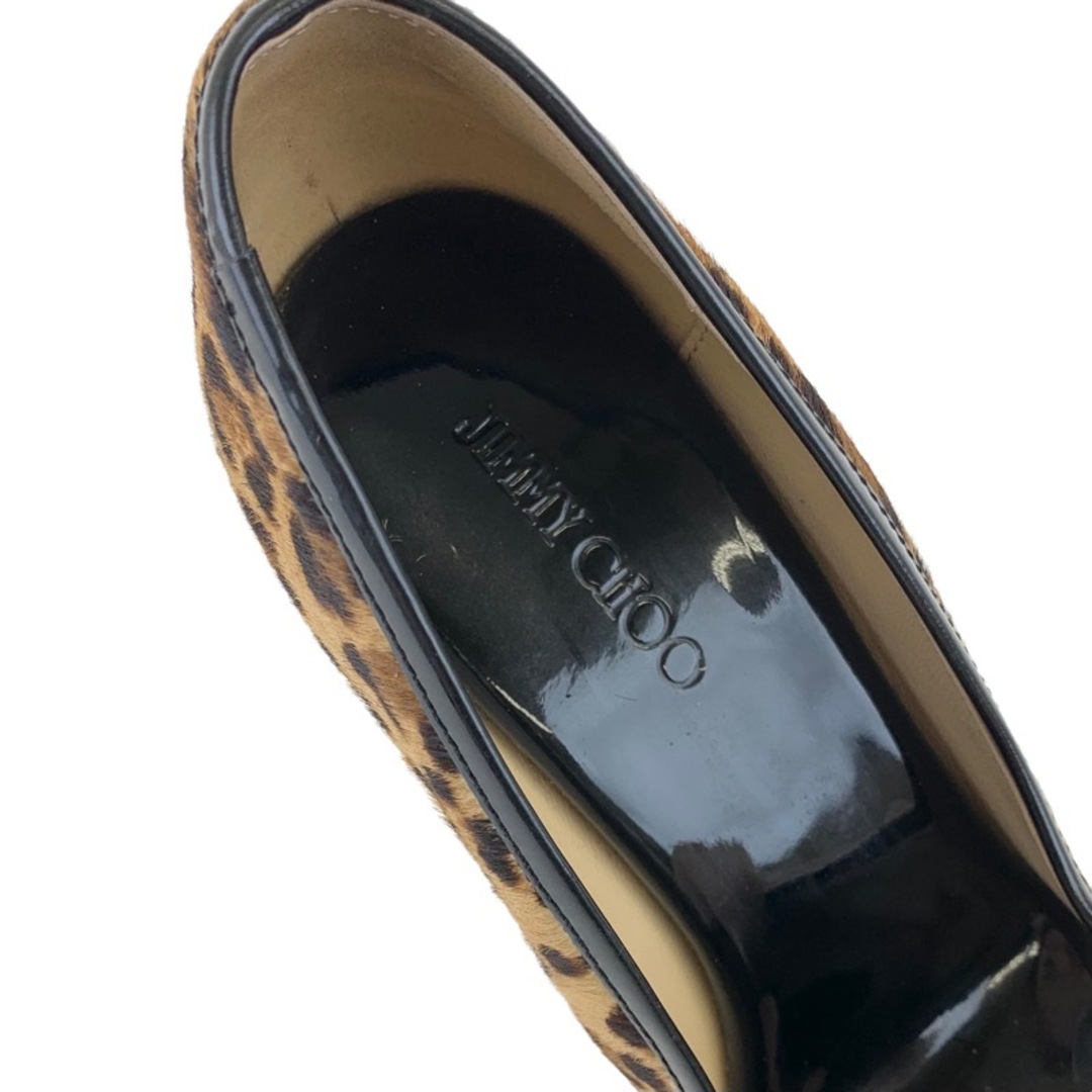 JIMMY CHOO(ジミーチュウ)のジミーチュウ JIMMY CHOO パンプス 靴 シューズ ハラコ コルク ブラウン系 レオパード ウェッジソール レディースの靴/シューズ(ハイヒール/パンプス)の商品写真