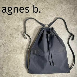 アニエスベー(agnes b.)の日本製 90's オールド agnes b. ナップサック リュック カバン 黒(リュック/バックパック)