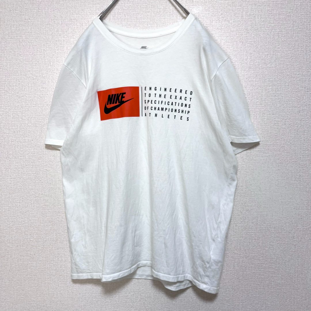 NIKE(ナイキ)のNIKE ナイキ Tシャツ 半袖 ホワイト 白 ロゴプリント M メンズのトップス(Tシャツ/カットソー(半袖/袖なし))の商品写真