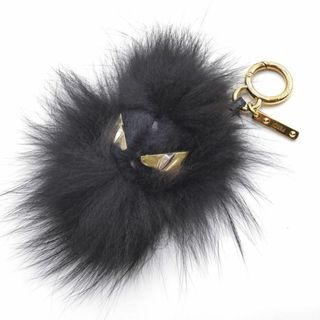 FENDI - フェンディ バッグチャーム FENDI ファー モンスターチャーム キーリング 黒 ブラック ゴールド金具 レディース OJ10433