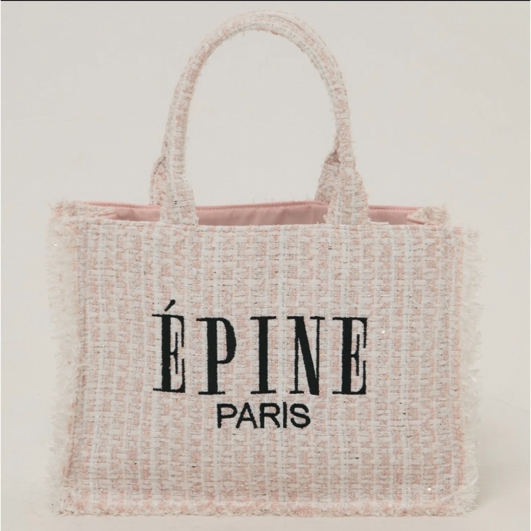 épine(エピヌ)のepine book tote bag  medium pink ピンク レディースのバッグ(トートバッグ)の商品写真