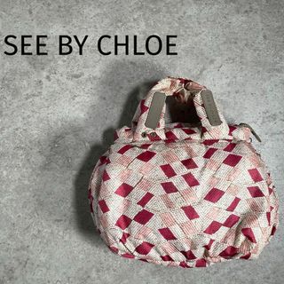 see by chloe ジョイライダー ハンドバッグ ナイロン 総柄 使用感少