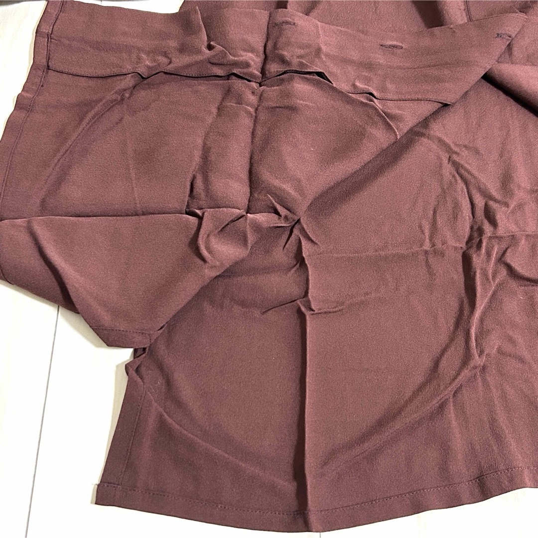 【新品未使用】 jasmi silk シルク100% 長袖シャツ ワインレッド レディースのトップス(シャツ/ブラウス(長袖/七分))の商品写真