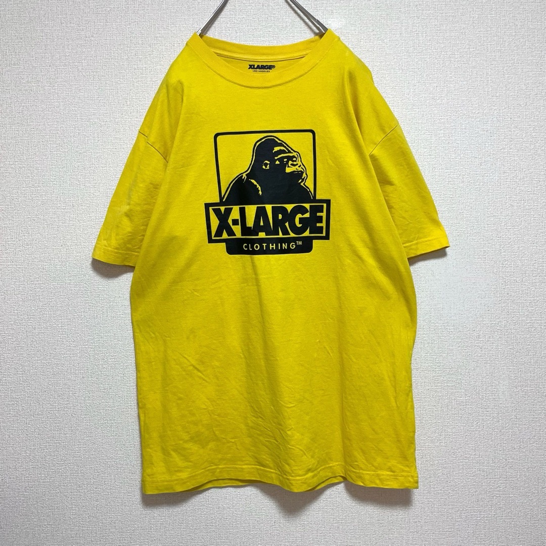 XLARGE(エクストララージ)のXLARGE エクストララージ Tシャツ 半袖 イエロー でかロゴ L メンズのトップス(Tシャツ/カットソー(半袖/袖なし))の商品写真