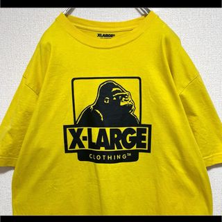 エクストララージ(XLARGE)のXLARGE エクストララージ Tシャツ 半袖 イエロー でかロゴ L(Tシャツ/カットソー(半袖/袖なし))