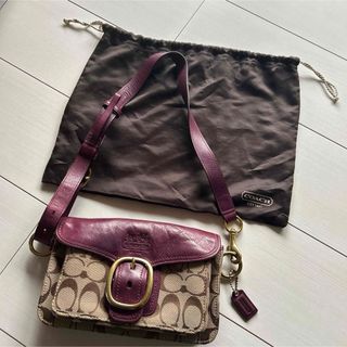 コーチ(COACH)のコーチ　coach バック　パープル　肩がけ　ハンドバッグ(ショルダーバッグ)