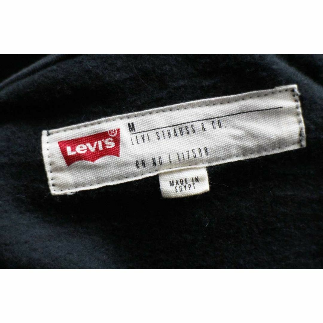 Levi's(リーバイス)のLevi'sリーバイス 501 ビッグロゴ スウェットパーカー 黒 M★フーディー デカロゴ デニム ジーンズ ブラック メンズのトップス(パーカー)の商品写真