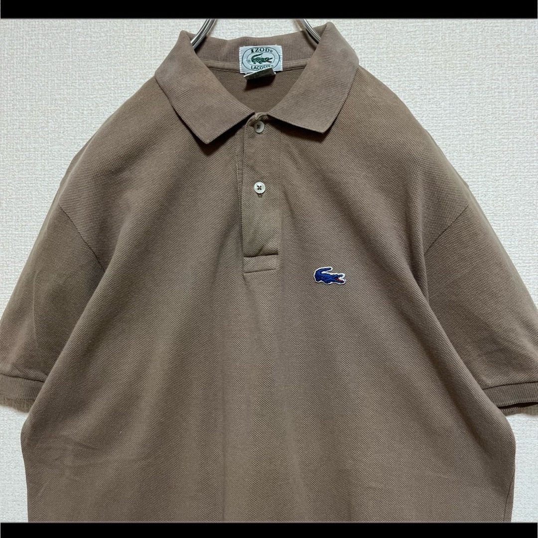 LACOSTE(ラコステ)のIZOD LACOSTE USA製 ポロシャツ 青ワニ ショコラ ヴィンテージ メンズのトップス(ポロシャツ)の商品写真